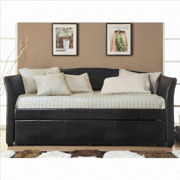 Trent Home Meyer Upholstered Twin Size Daybed In Dark Brown