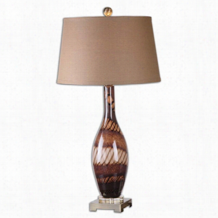 Uttermost Domitia Brown Glass Table Lamp