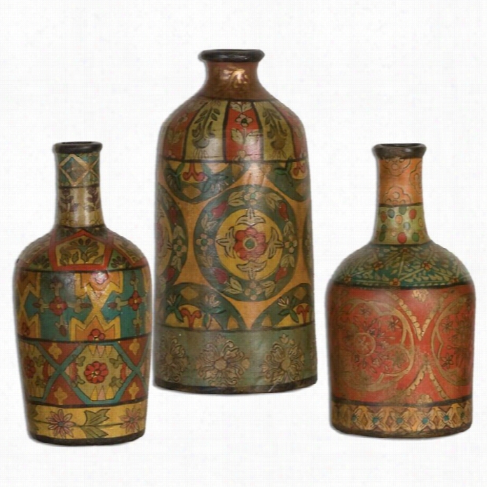 Uttermost Sachi Terracotta Vases (set Of 3)