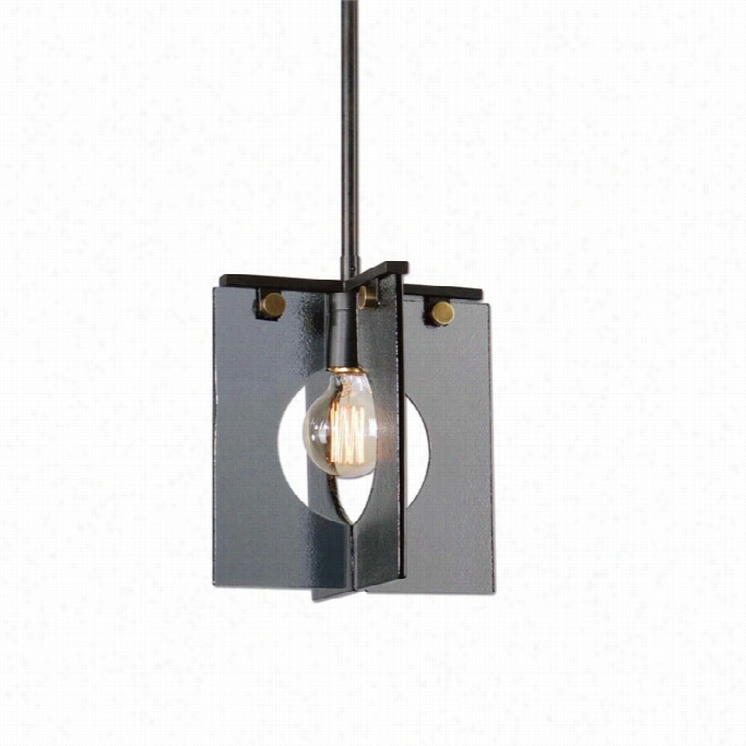 Uttermmost Vitrum 1 Light Reek Glass Mini Pendant