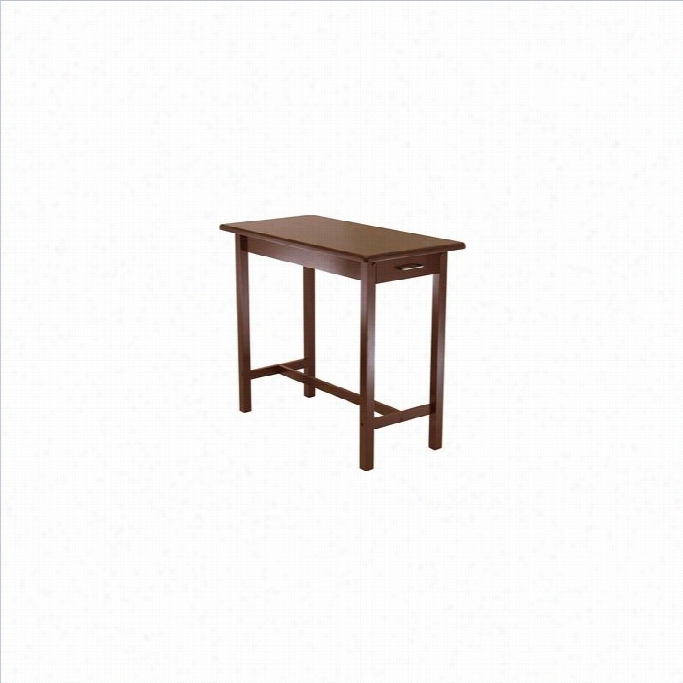 Winsome Kitchen Island Table In Antique Walnut