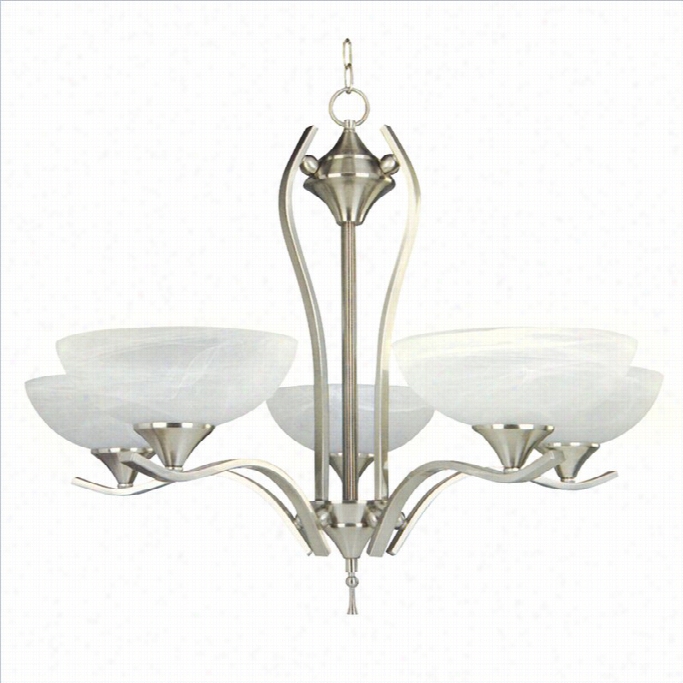 Yosemite Home Decor Galcier Point 5 Lights Chandelier In Satin Nickel