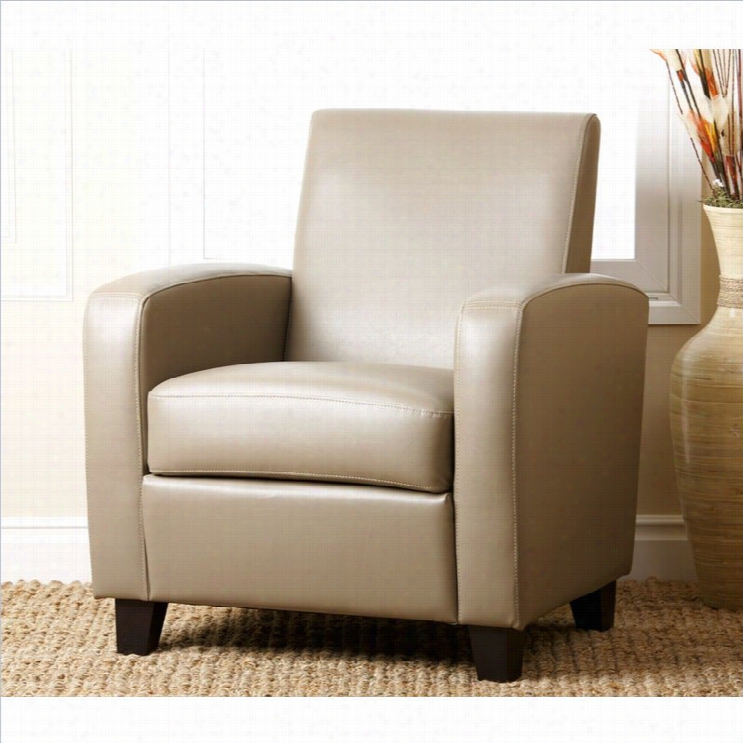 Abbyson Living Acpella Faux Leather Club  Chair In Gray