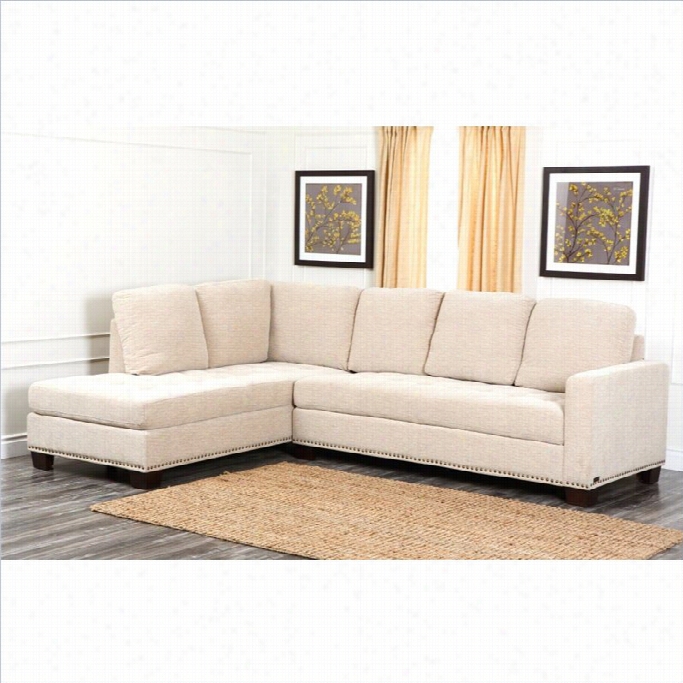 Abnyson Living Macalea Thread Of Flax Sectional In Cream