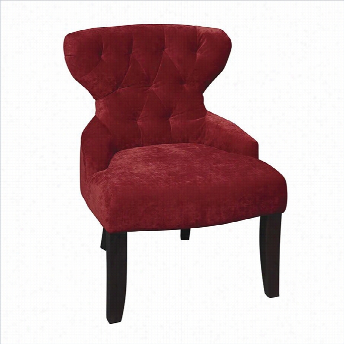 Avenue Six Cures Tufted Hourglass Chair In Grenadine