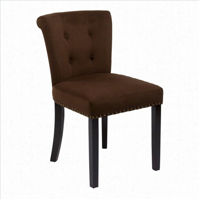 Avenue Six Kendal Dining Chair In Chocolate Velvet