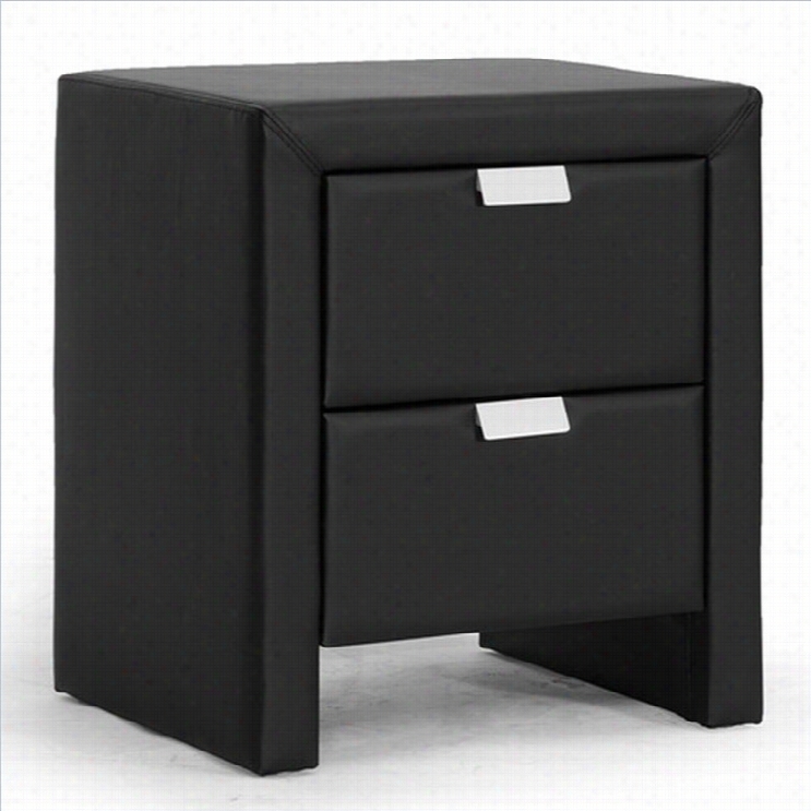 Baxton Studio Fre H Nightstand In Wicked