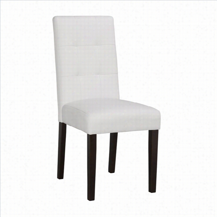 Boraam Lyon Pa Rsons Upholstery Dining Chairs (set Of 2) In White