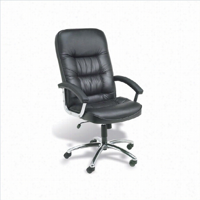 Boss Officeexecutive Ofcice Chair With Chrome Base In Black