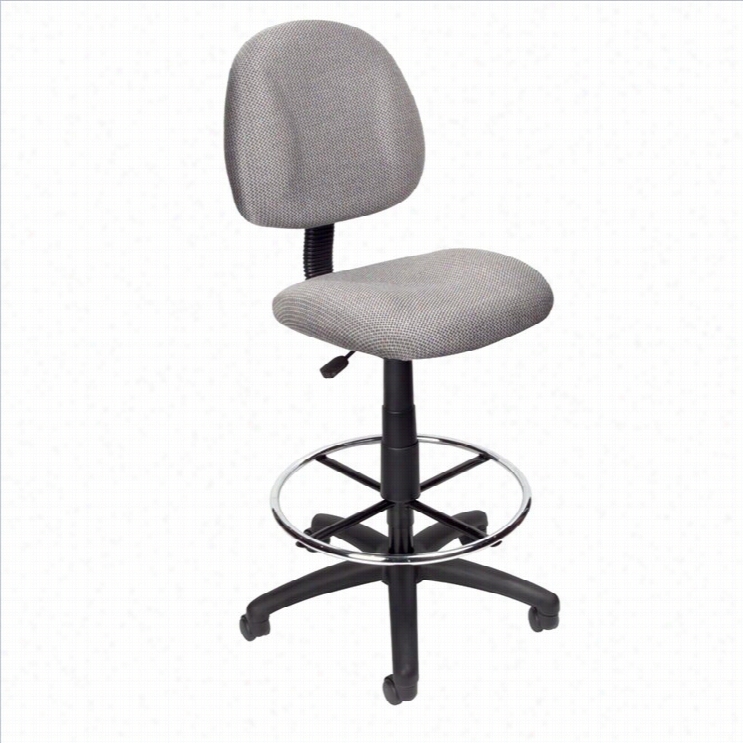 Boss Office Products Contouredd Manufactured Cloth Draftong Chair-burgundy