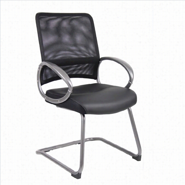 Boss Office Products Mesh Guest Chair In Bl Ack