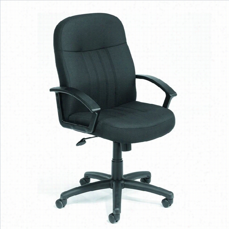 Protuberance Office Proucts Plastic Exxecutive Office Cair With Arms In Black