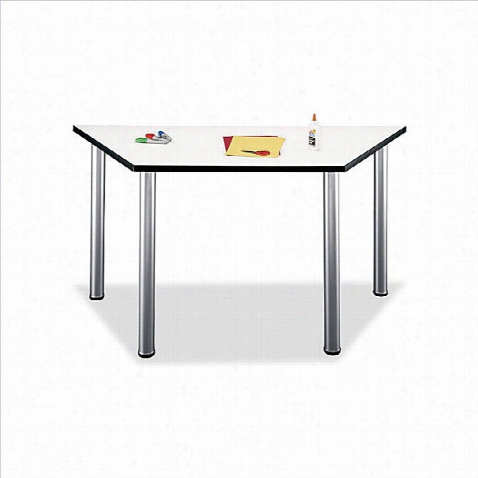 Bush Bbf - Aspen Gatheirng Tables- Trapezoid Table In White Spectrum