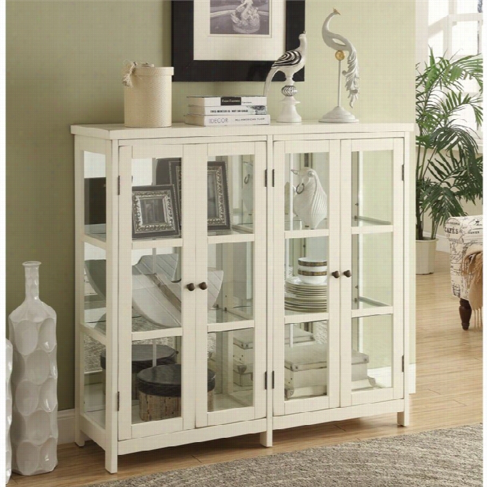 Coaster Accent Display Cabinet In White