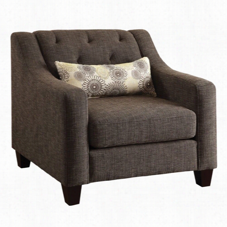 Coaster Avondale Fabric Chair In Charcoal