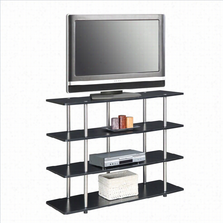 Convenience Concepts Designs2og Xl Highboy Tv Stall In Black