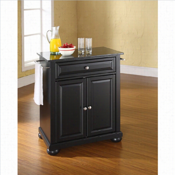 Crrosley Furniture Aleaxndria Strong Black Granite Top Kithen Island