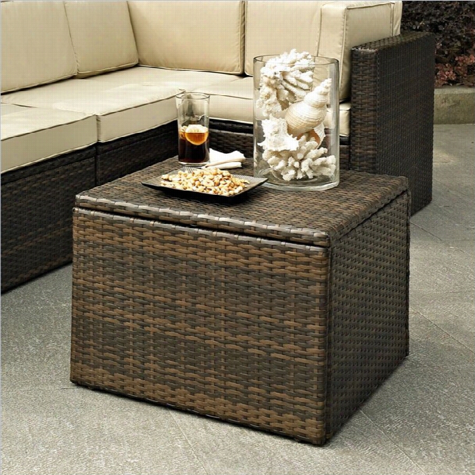 Crosley Furniture Palm Harbor Outdoor Wicker Coffee Sectional Table