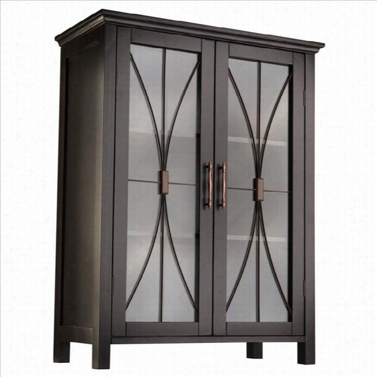 Elegant Home Fashions De Laney 2-door Floor Cabinet In Dark  Espresso