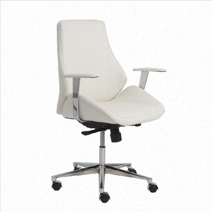 Eurostyle Bergen Low Back Office Chair In White