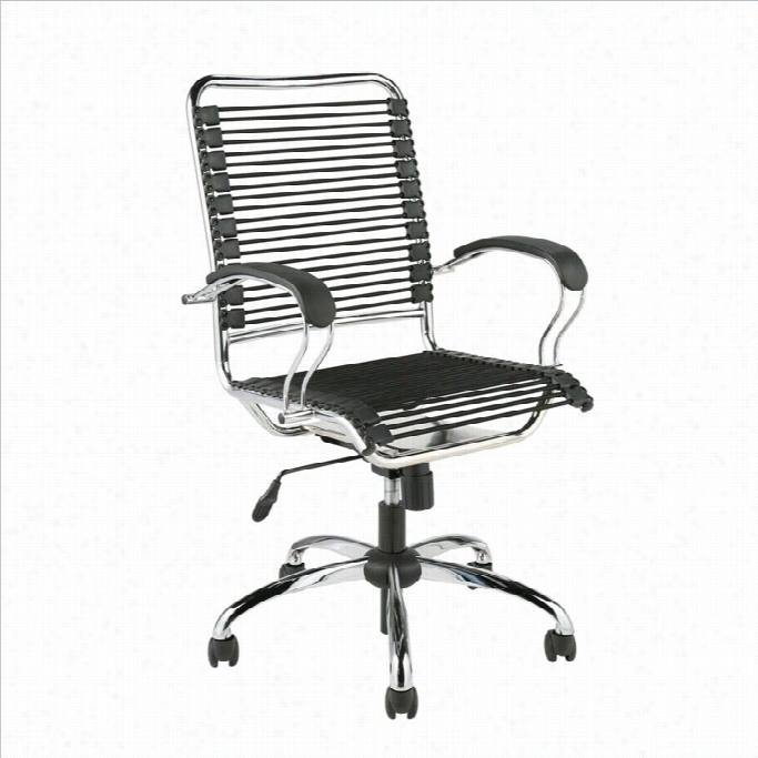 Eurostyle Bungie J-arm Office Chaiir In Black And Chrome