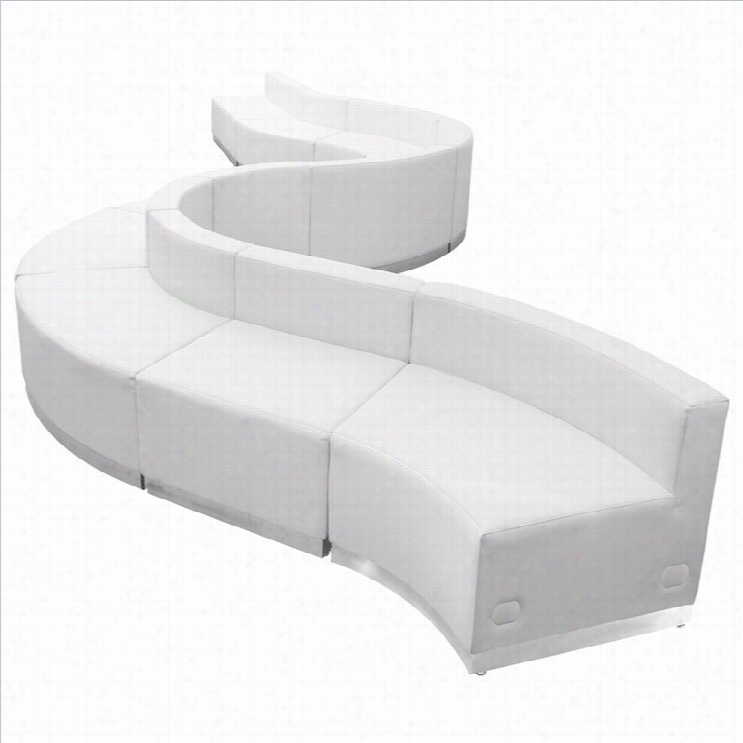 Flash Equipage Hercules Alon 10 Piece Reception Seating In White