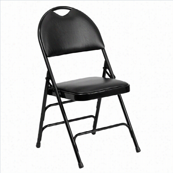 Flash Furnitur Hercules Metal Folding Chair In Black