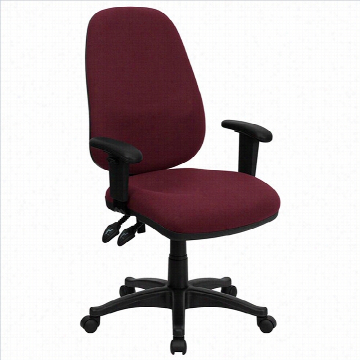 Flash  Furniture High Back Computer Office Chair In Burgundy