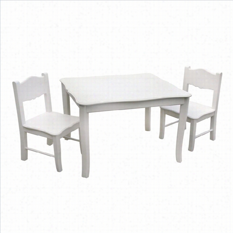 Guidecraft Classic White Table And Chairs Se T