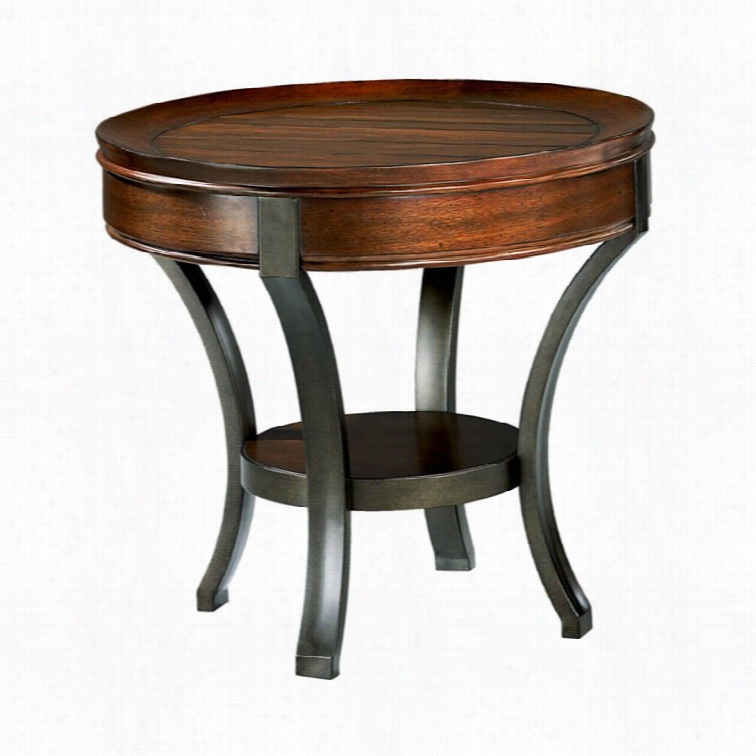 Hammary Evening Dale Round End Table In Rich Mahignay