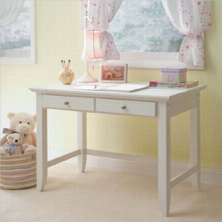 Home Styles Naples Scholar Desk In White Funish