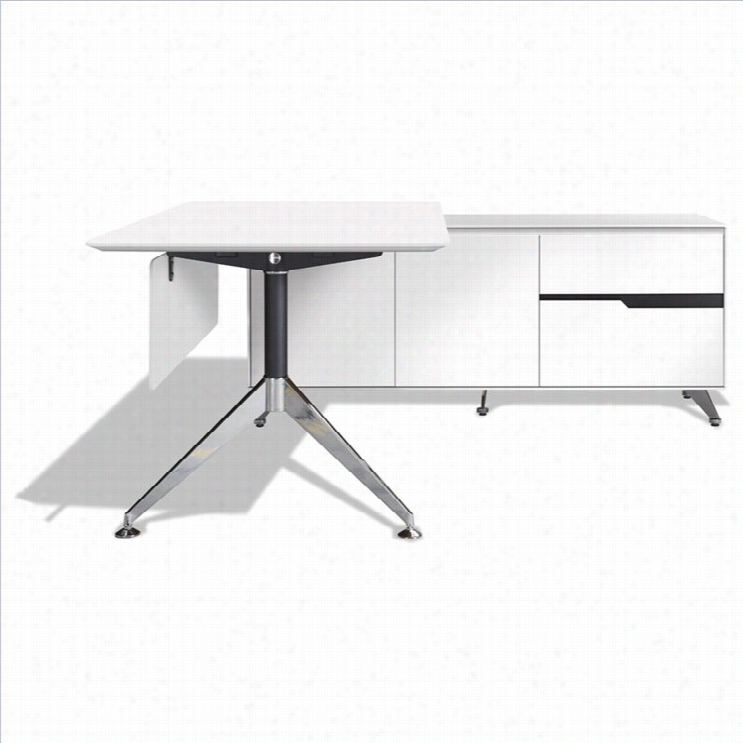 Jespero Ffice 400 Collectiob Executive Desk I N White