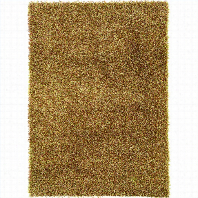 Linon Confetti Rectangular Rug In Green And Rown-1'10 X 2'4