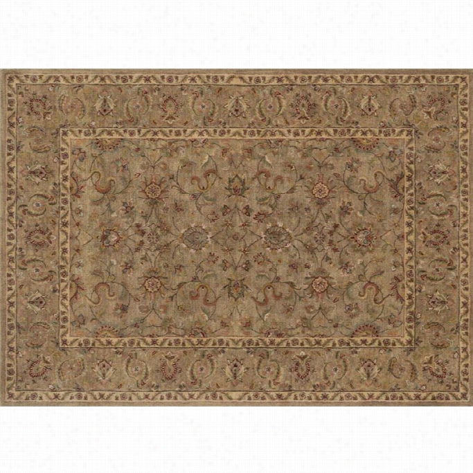 Loloi Elegante 8' Round Hand Tufted Wool Rug In Latte