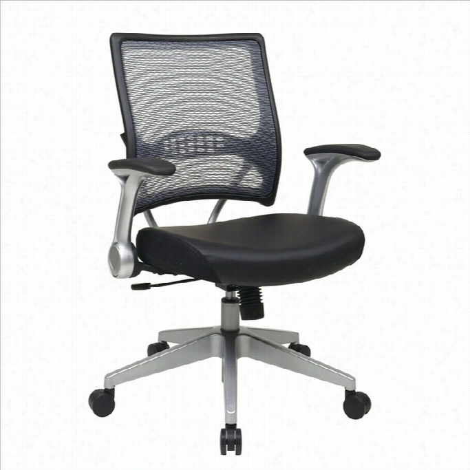 Offcie Star 67 Series Airgrid Back And Eco Leather Managers Place Of Business Chairman N Black