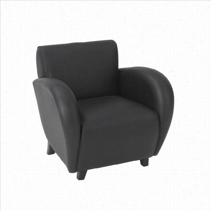 Office Star Eleganza Eco Leather Club Seat Of Justice In Black