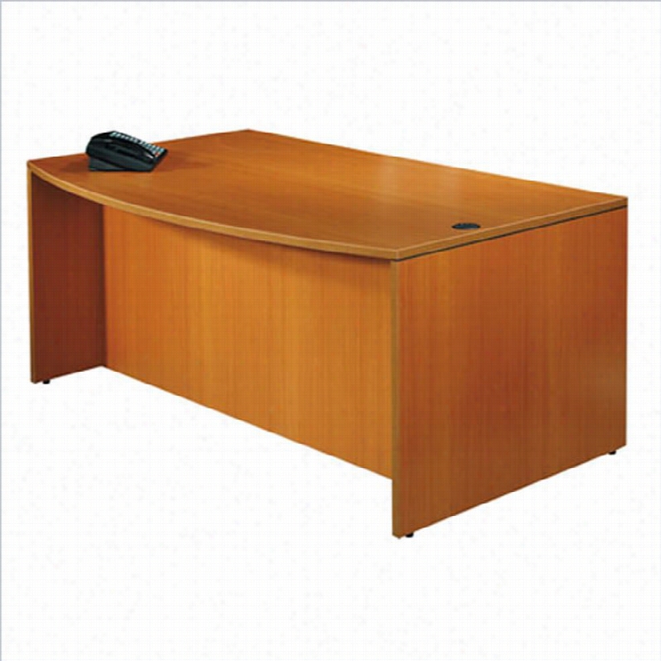 Offices  To Go 71 Bow Front Wood Credenza Esk-american Mahogany