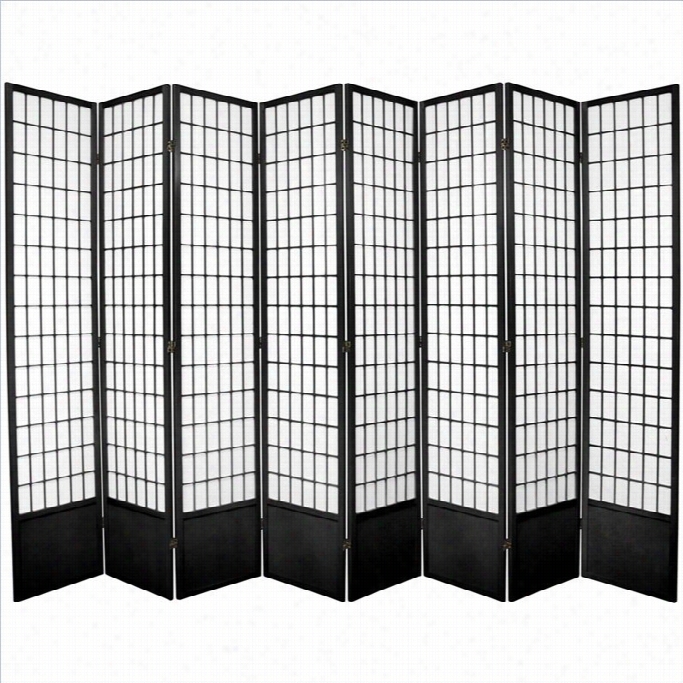 Eastern Furniture 7 ' Tall Window Pane Sshoji Screen In Blck