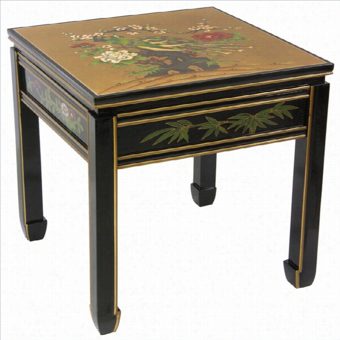 Oriental Fuurniture Sqyare Ming Table In Gold