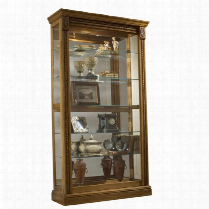 Pulaski Estate Oak Curio Cabinet