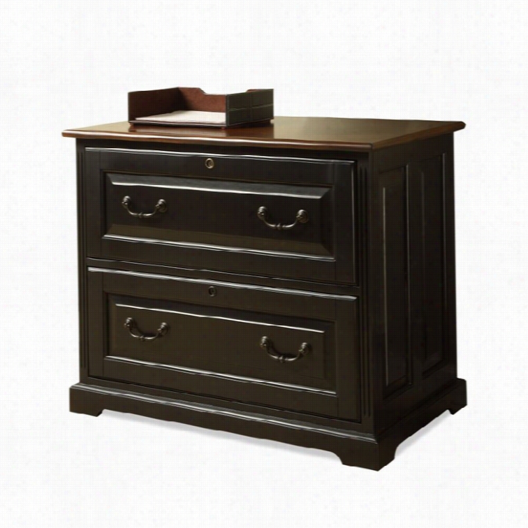 Riverisde Furniture Bird Geport 2 Drawer Ile Cabinet In Black