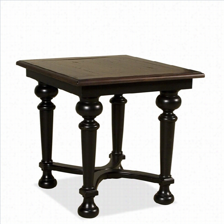 Riverside Furniture Williamsport End Table In Nutmeg/kettle Black