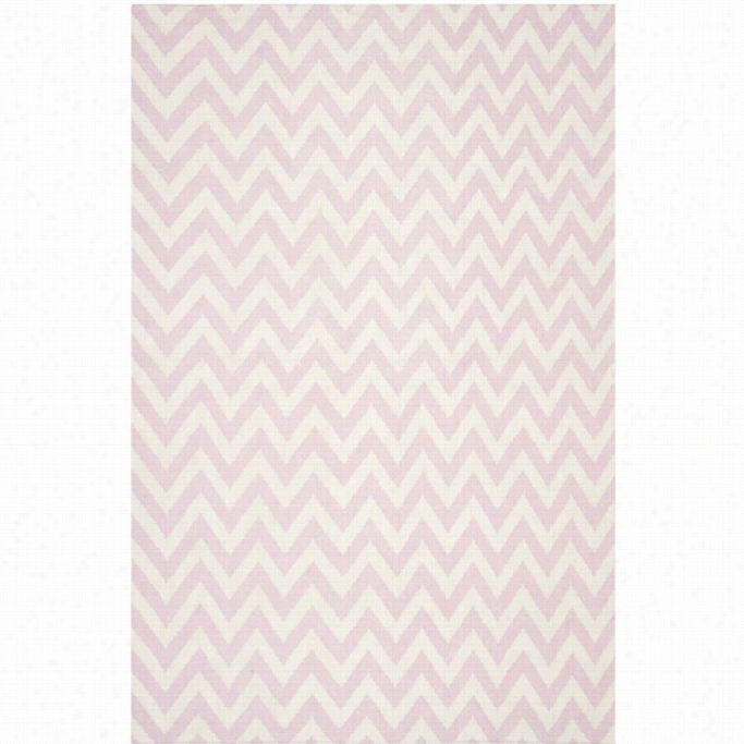 Safavieh Dhurries Pink Contemporary Rug - 6' X 9'