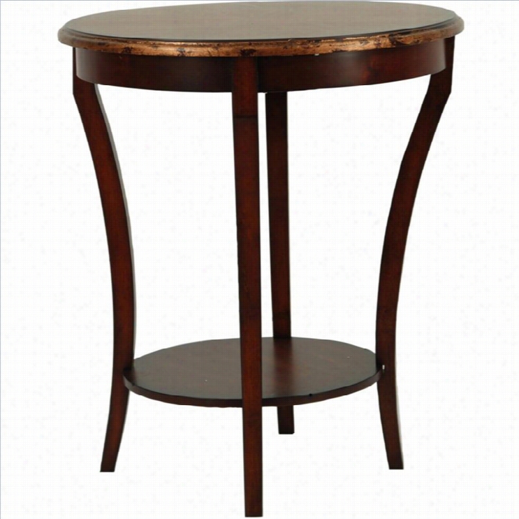 Safavie H Harrison Beidermeir Round Side Table In Dark Brown