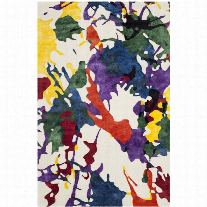 Safavieh Isaac Mizrahi White Splatter Contemporary Rug - 2'3 X 8'