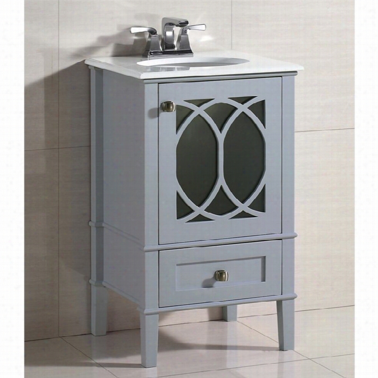 Simpli  Home Paige 20 Bath Vanity In Grey