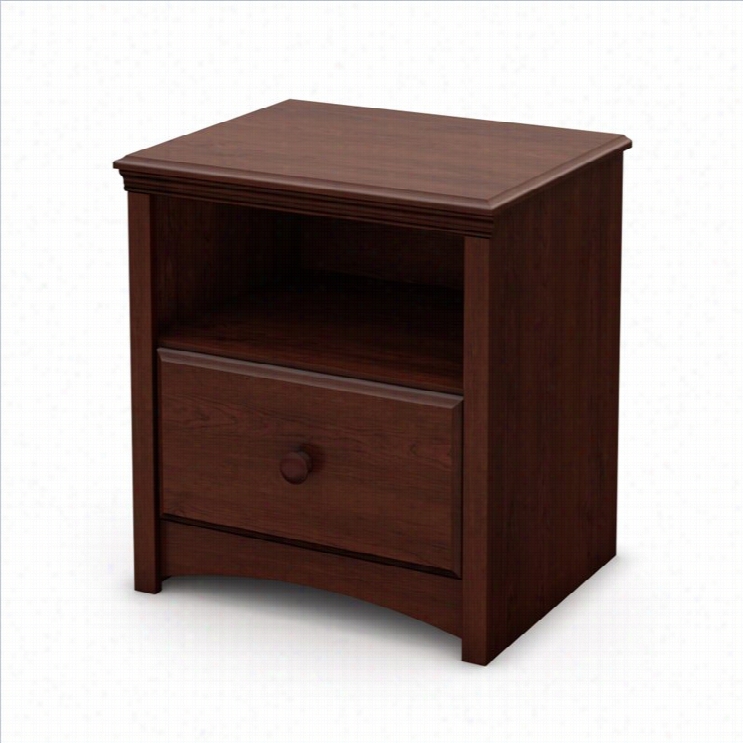 South Prop Sweet Morning Nightstand In Magnificent Cherry