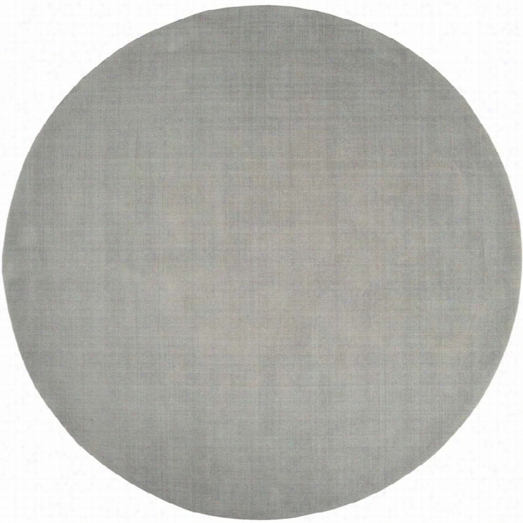 Surya Myystique 8' X 8' Round Hand Loomed Wool Rug In Gray