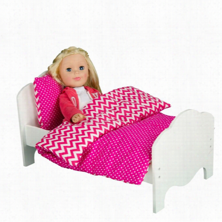Teamsno Kids Little Princess 18 Doll Furniture Bedding Modern Chevron