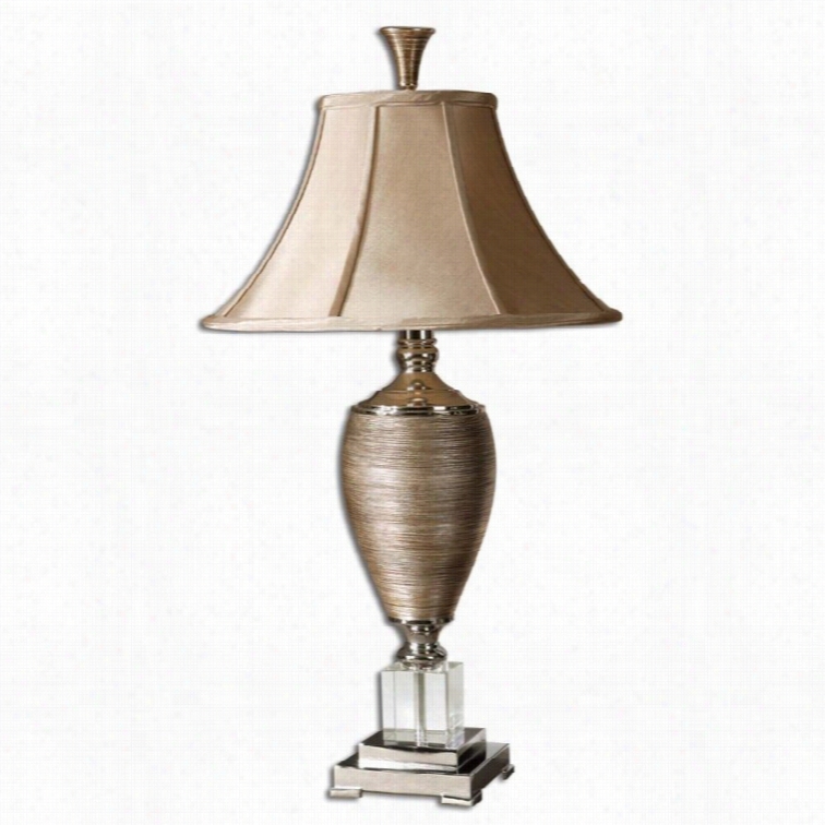 Uttermost Abrilla Textured Porcelain Slab Lamp In Metallic Gold